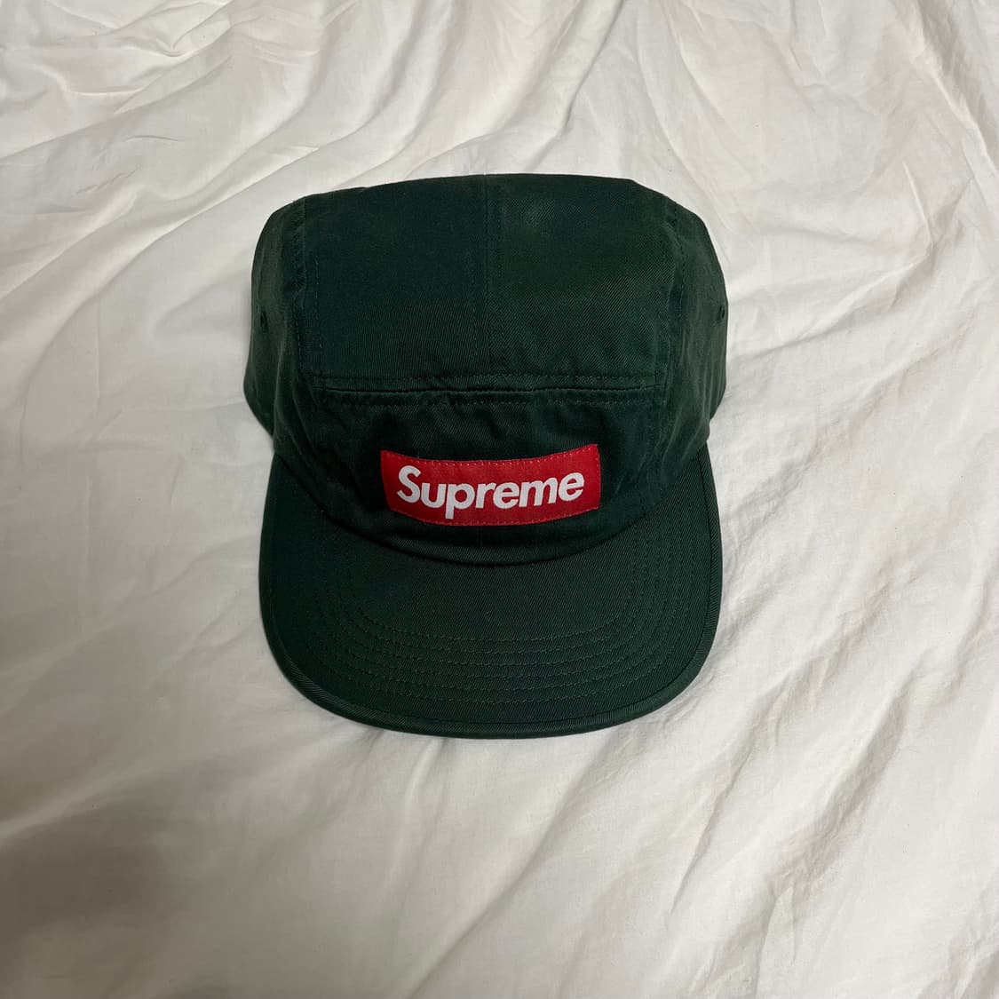 슈프림 워시드 치노 트윌 캠프캡 파인 그린 상품이미지1