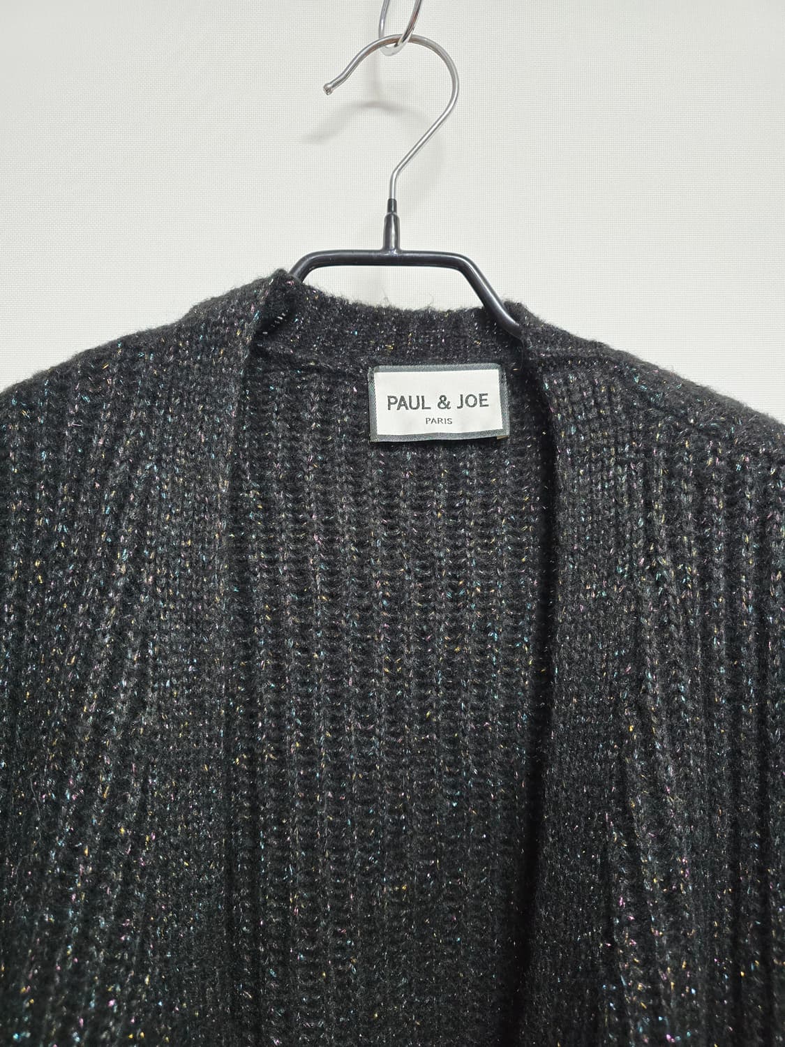 폴앤조 블랙 롱 가디건 니트88~99 상품이미지2