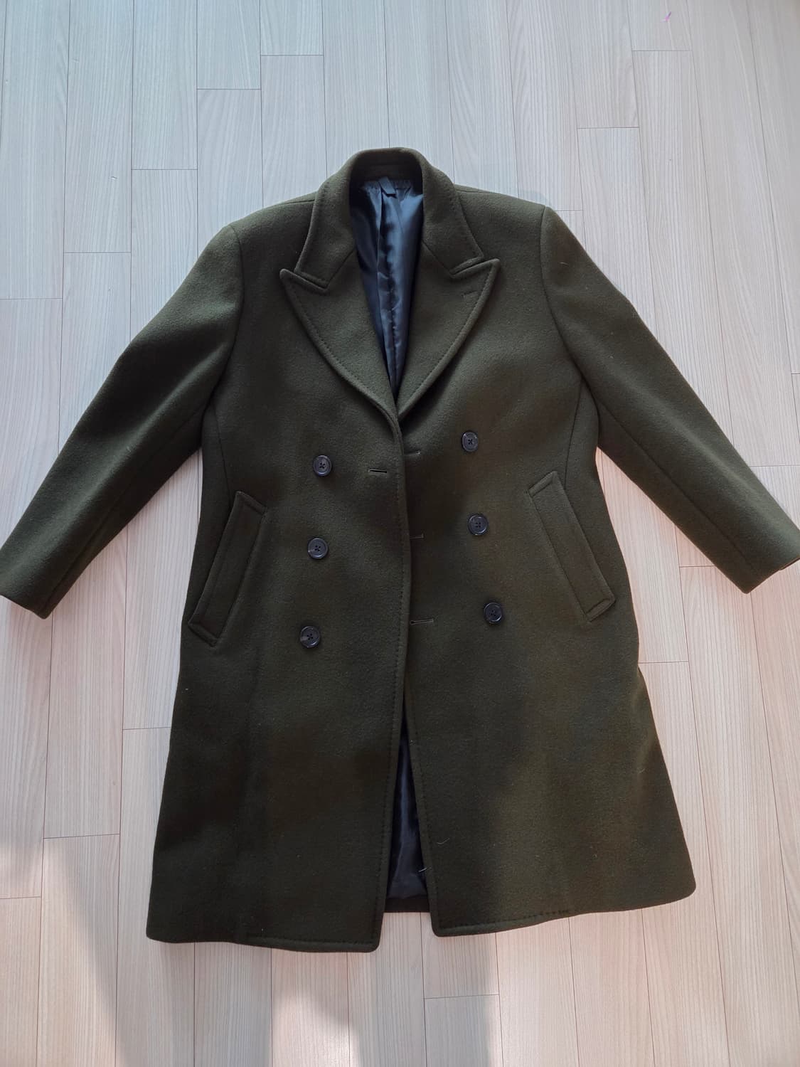 커스텀멜로우 더블 코트 카키 (100사이즈) 상품이미지1