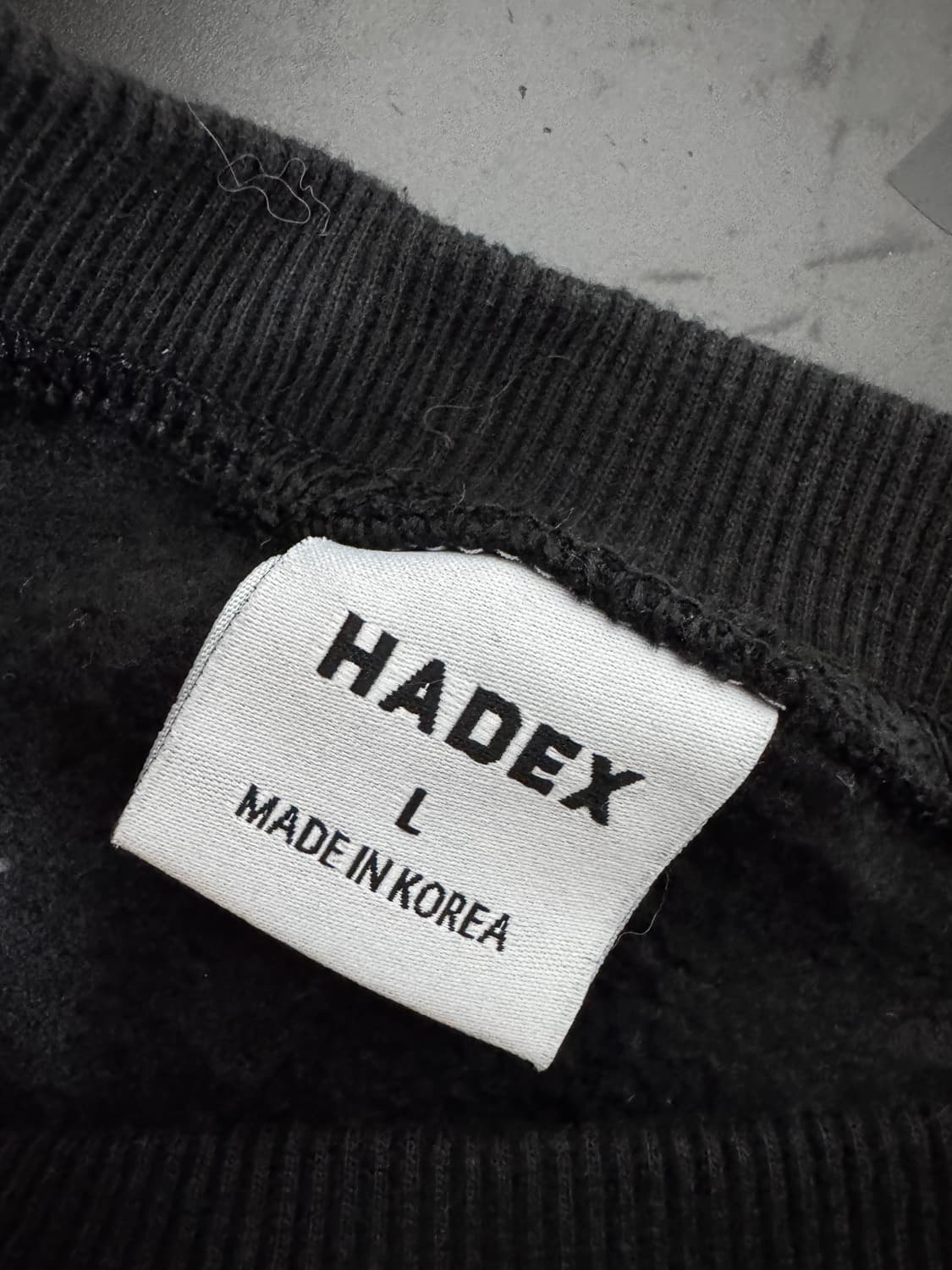 HADEX 하덱스 블랫 스웻 오버핏 맨투맨 L 상품이미지3