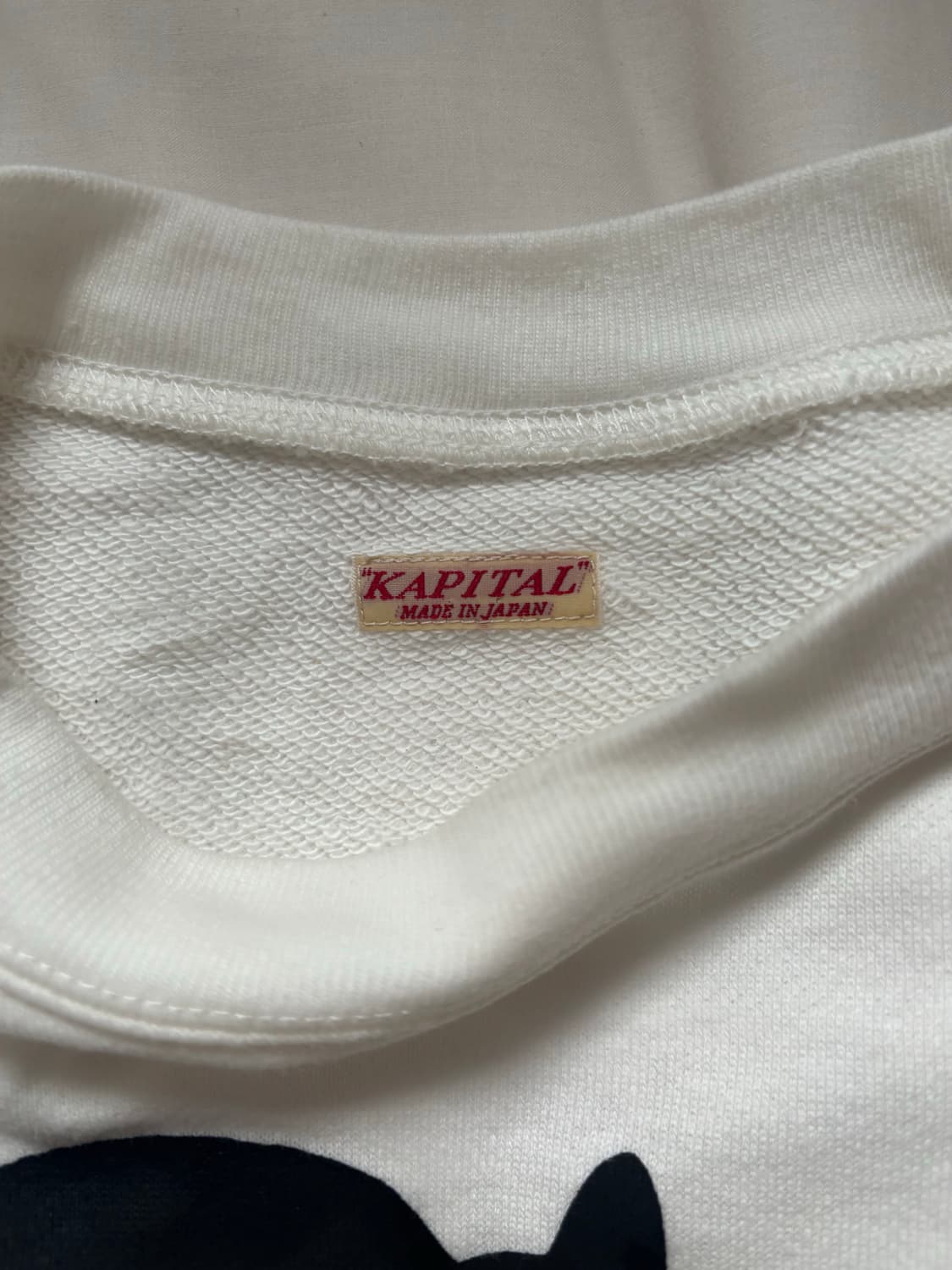 캐피탈 에코 플리스 크루 스웨트셔츠 화이트 상품이미지3