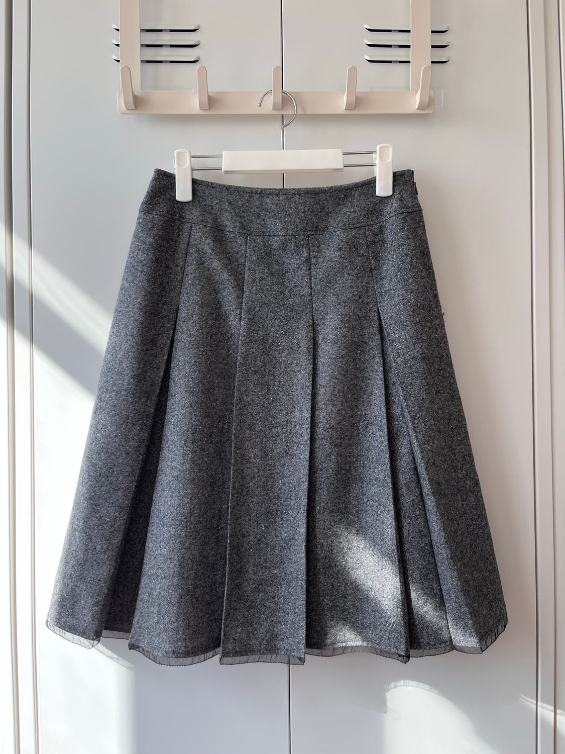 Vintage 핀턱 주름 플리츠 레이어드 스커트 상품이미지2