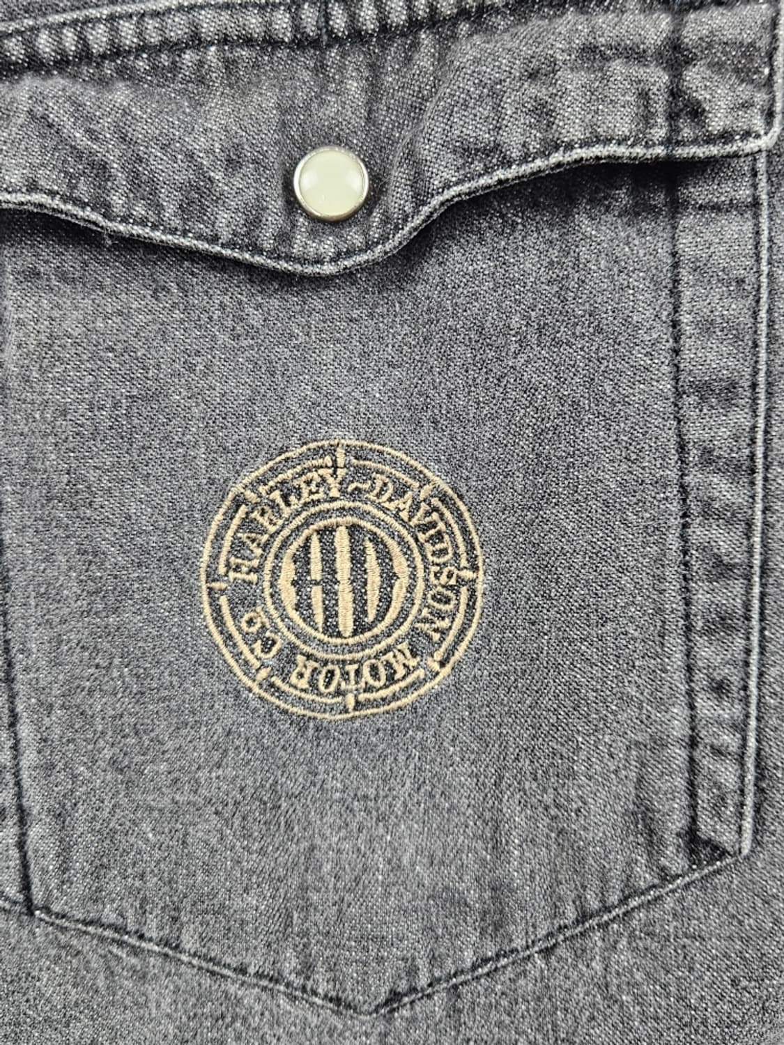 할리데이비슨 포켓 블랙 데님 바이커 셔츠 ( 2XL ) / 9374 상품이미지8