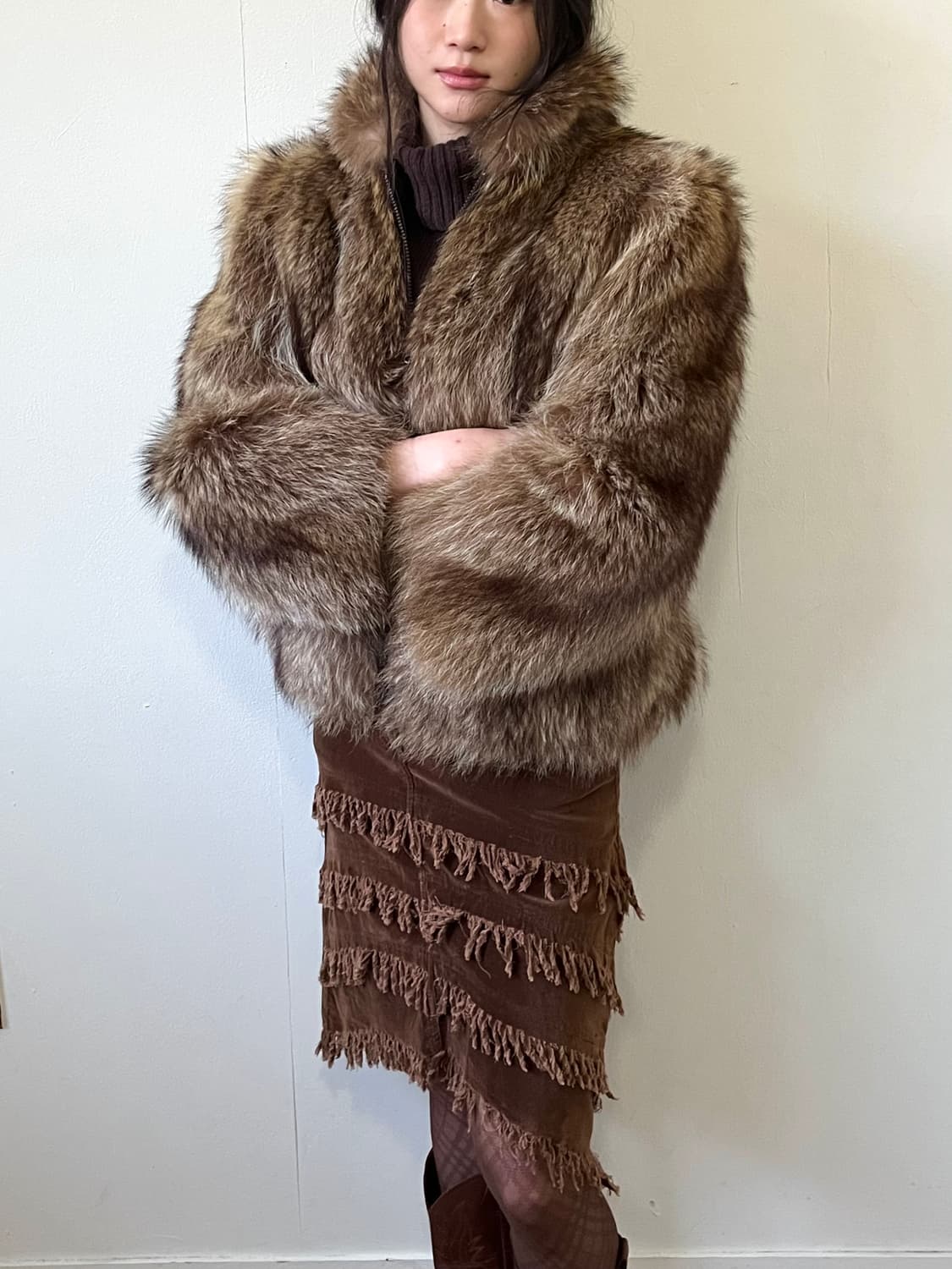 Japan vtg Fox 퍼 자켓 상품이미지4