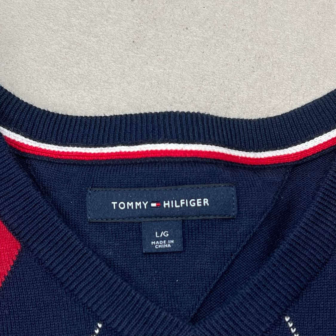 타미힐피거 아가일 패턴 니트 s09338 상품이미지4