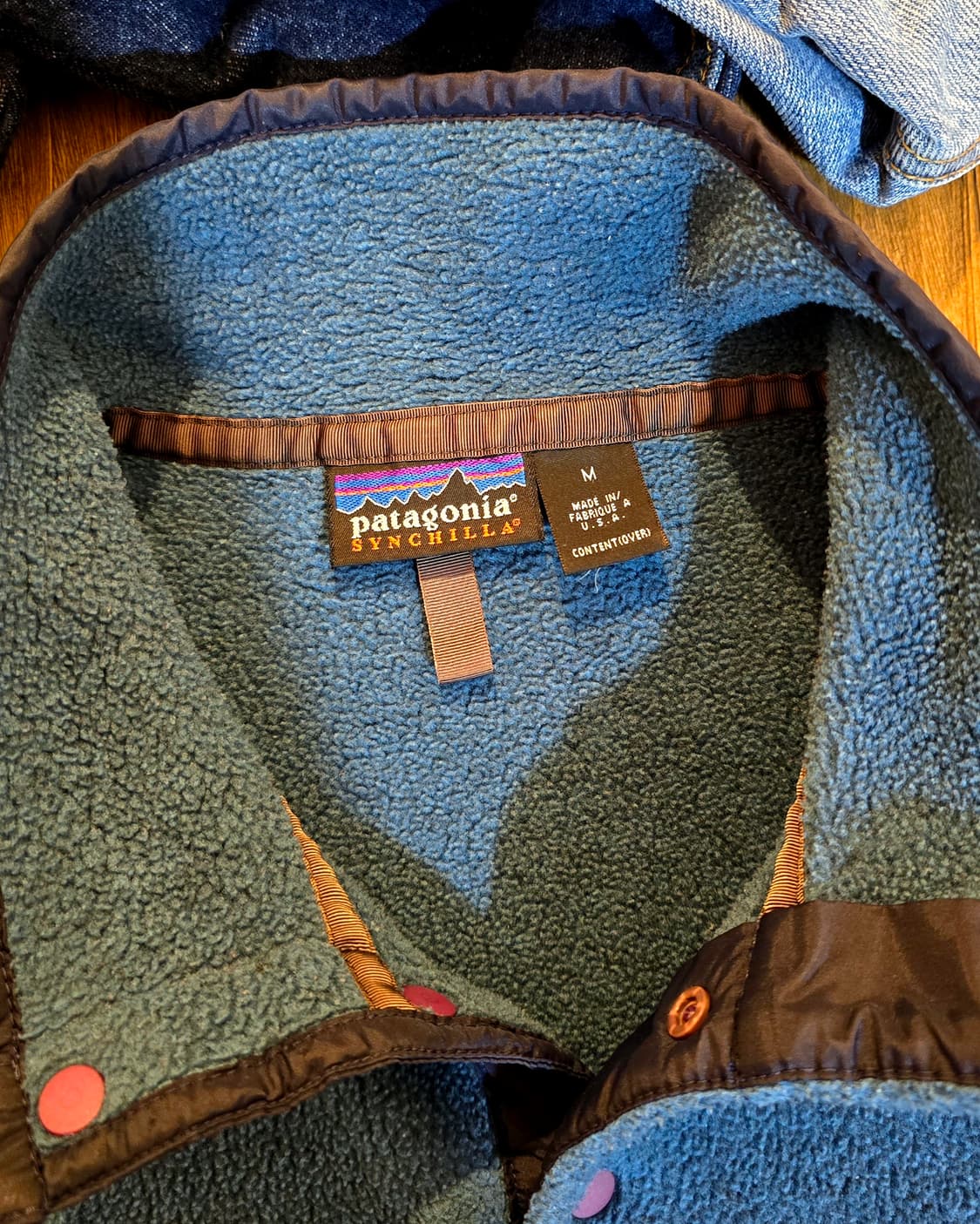 90s Patagonia Synchilla 블루그린 (파타고니아 신칠라) 상품이미지3