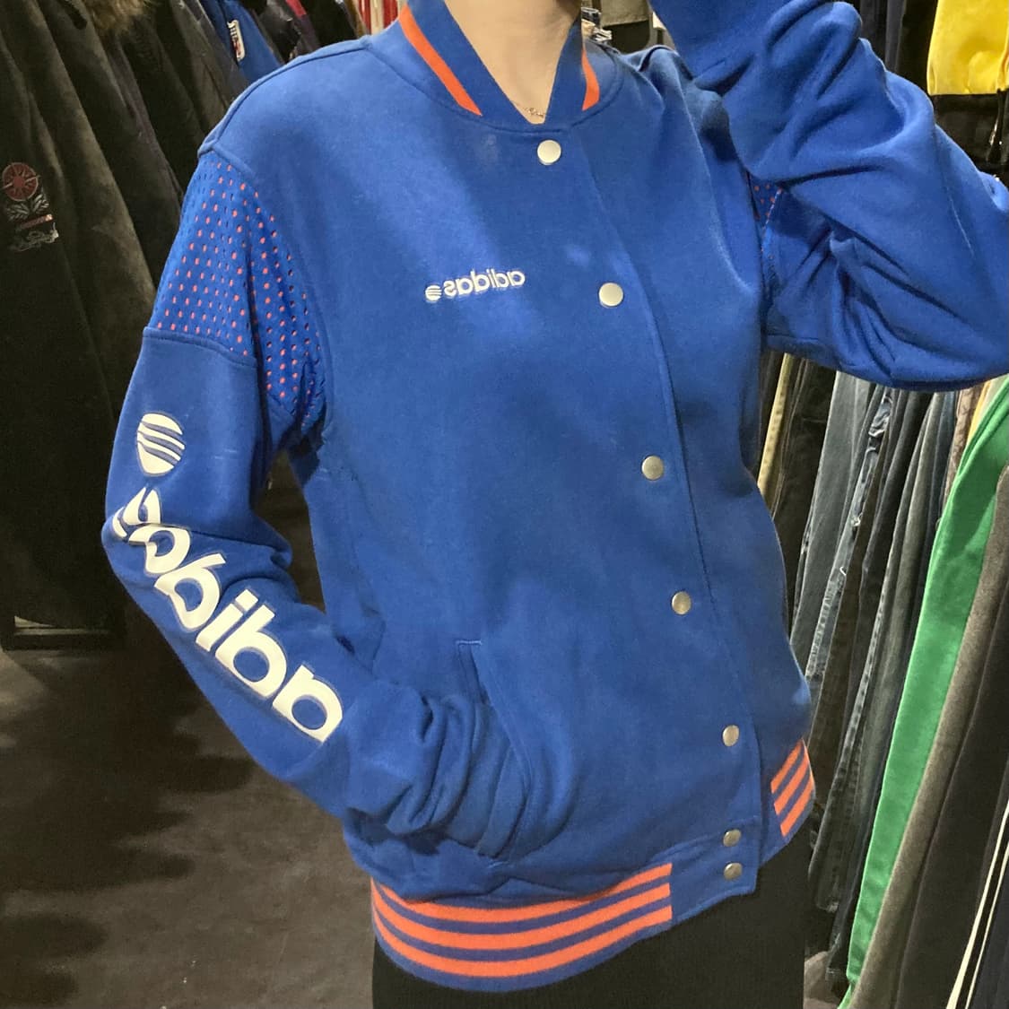 [IM]아디다스 블루 사이드레터링 트랙 자켓 상품이미지4