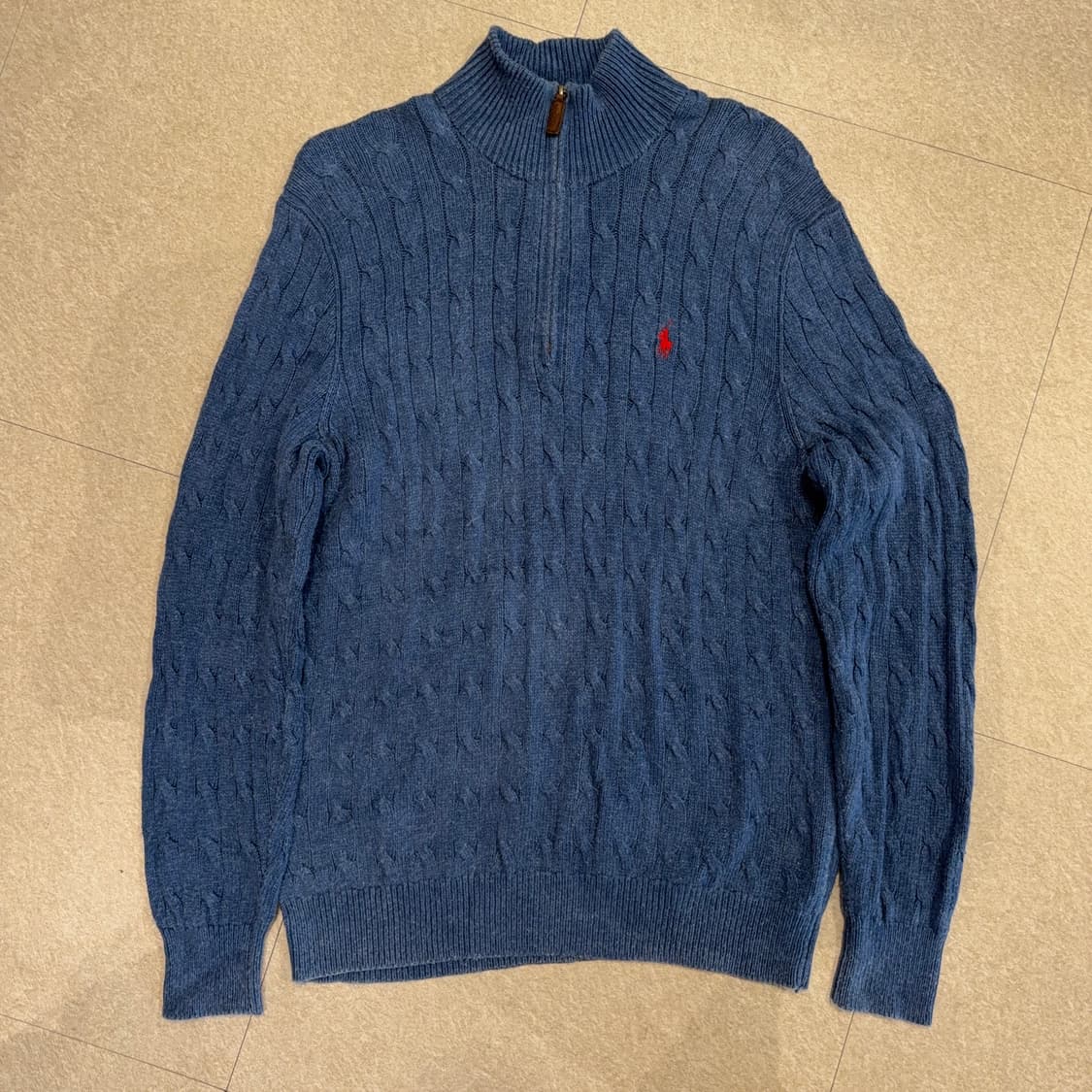 폴로 케이블 반집업 니트 상품이미지1