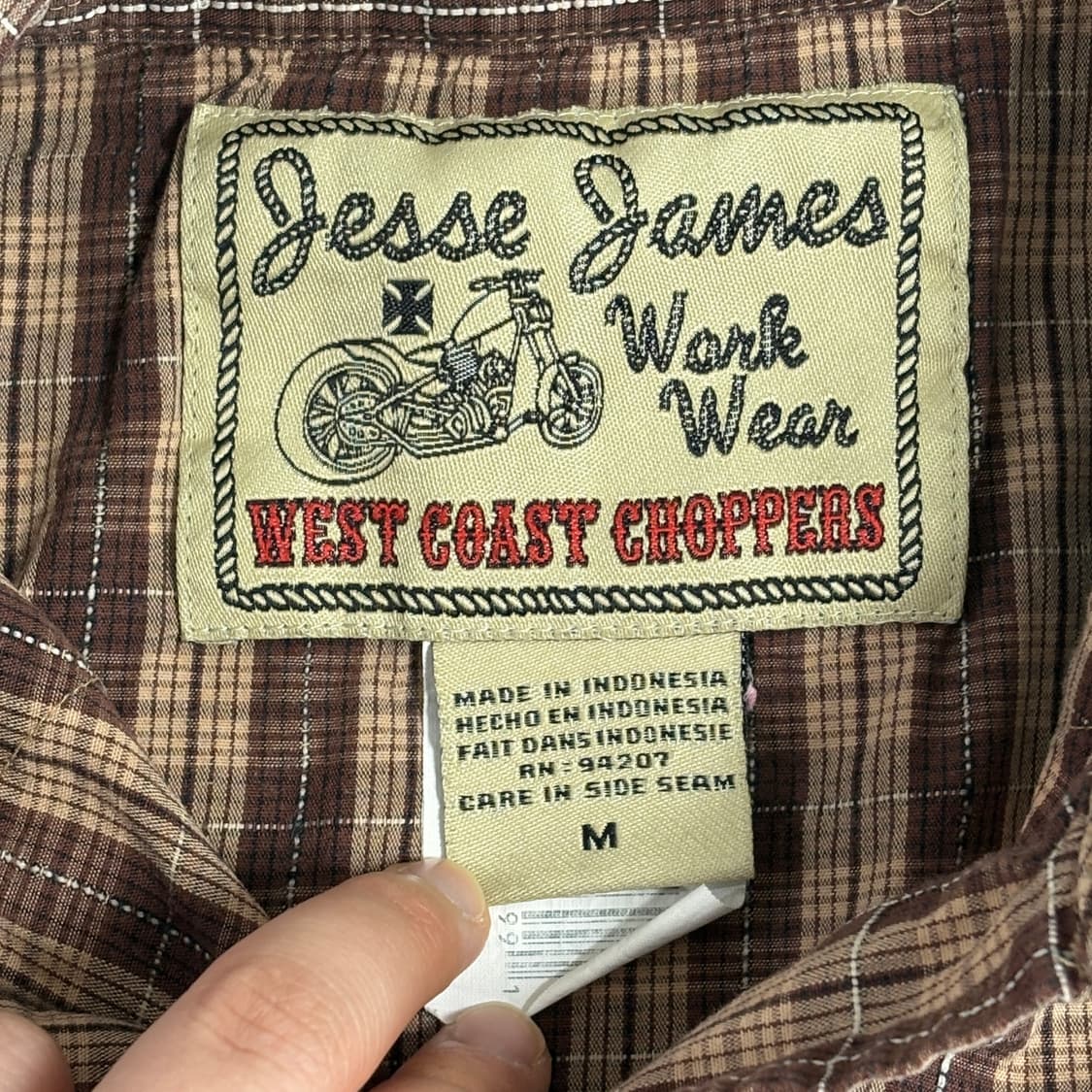 웨스트 코스트 차퍼스 웨스턴 체크 셔츠 브라운 상품이미지4