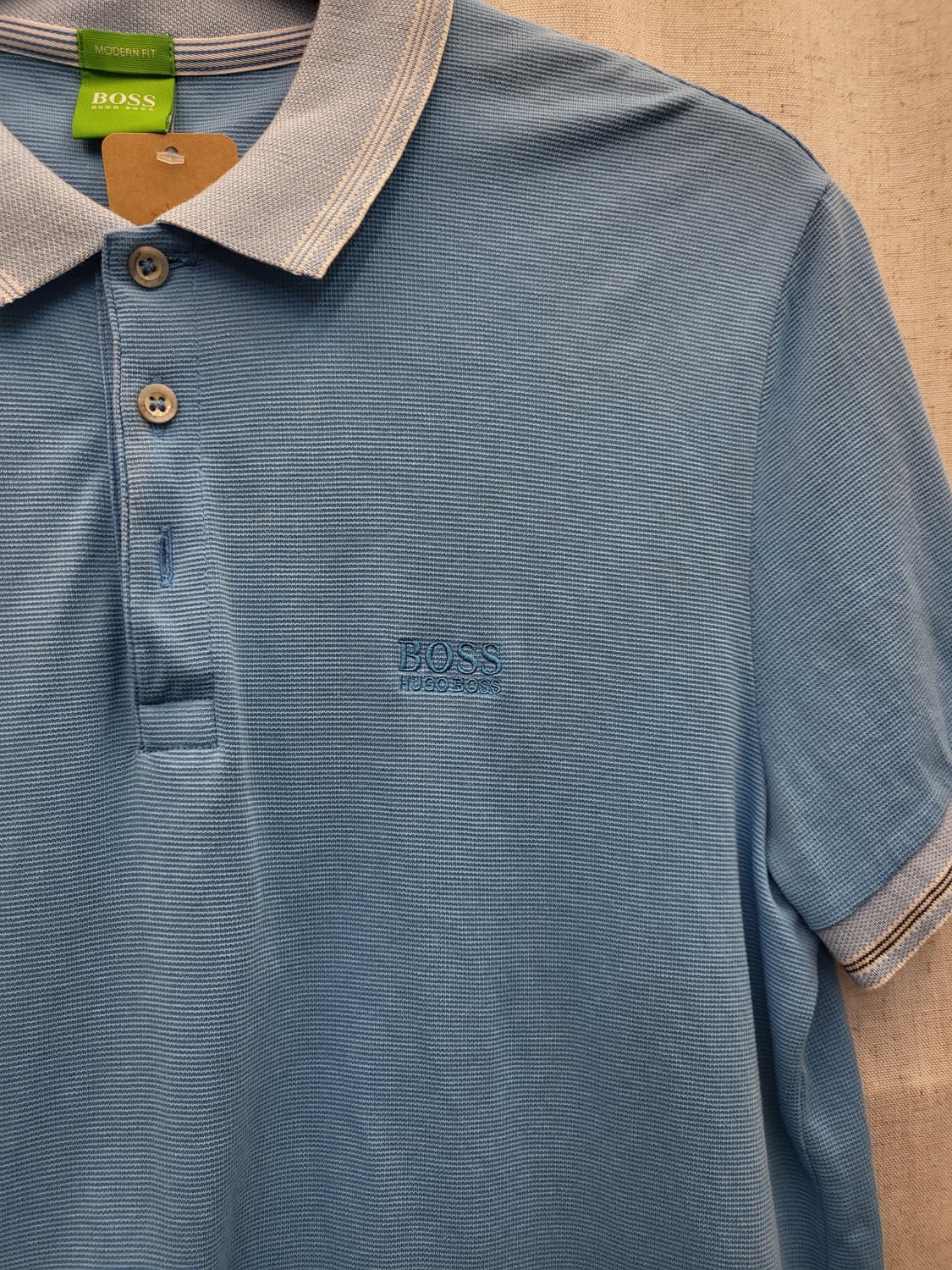 BOSS 하늘색 반팔 폴로티 상품이미지3