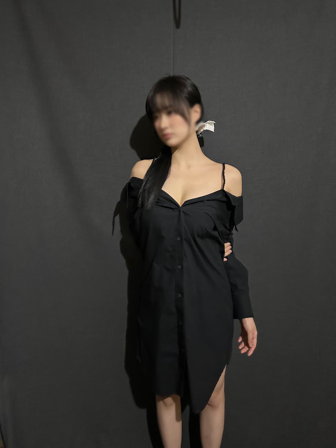 알렉산더왕 셔츠카라 오프숄더 원피스 상품이미지1