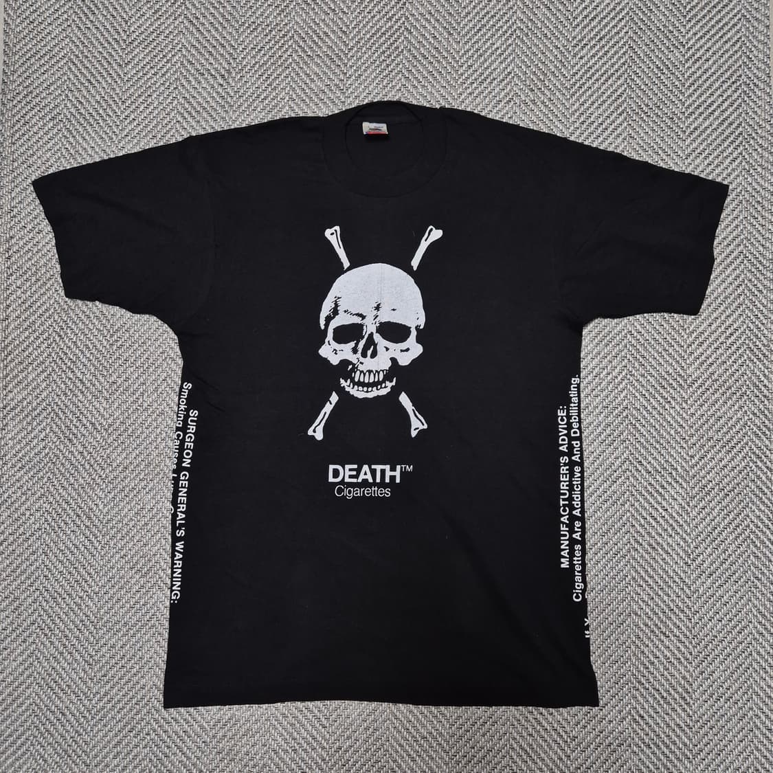 90s 빈티지 Death Cigarettes 싱글스티치 티셔츠 (L) 상품이미지1