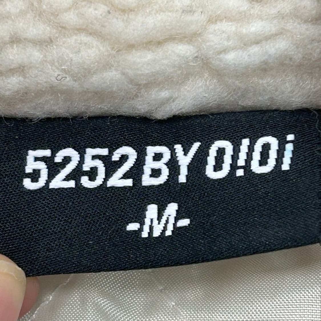 오아이오아이 아이보리 양털 후리스 집업 자켓 M 상품이미지5