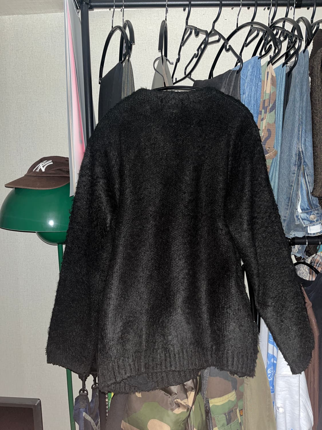 L 유니버드72 모헤어 가디건 블랙 상품이미지3