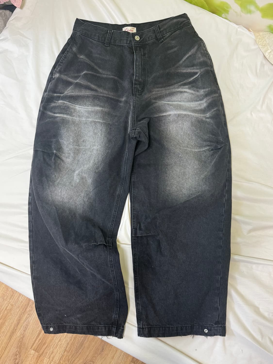 (L) ETCE WASHED BAGGY JEAN (GREY) 상품이미지1