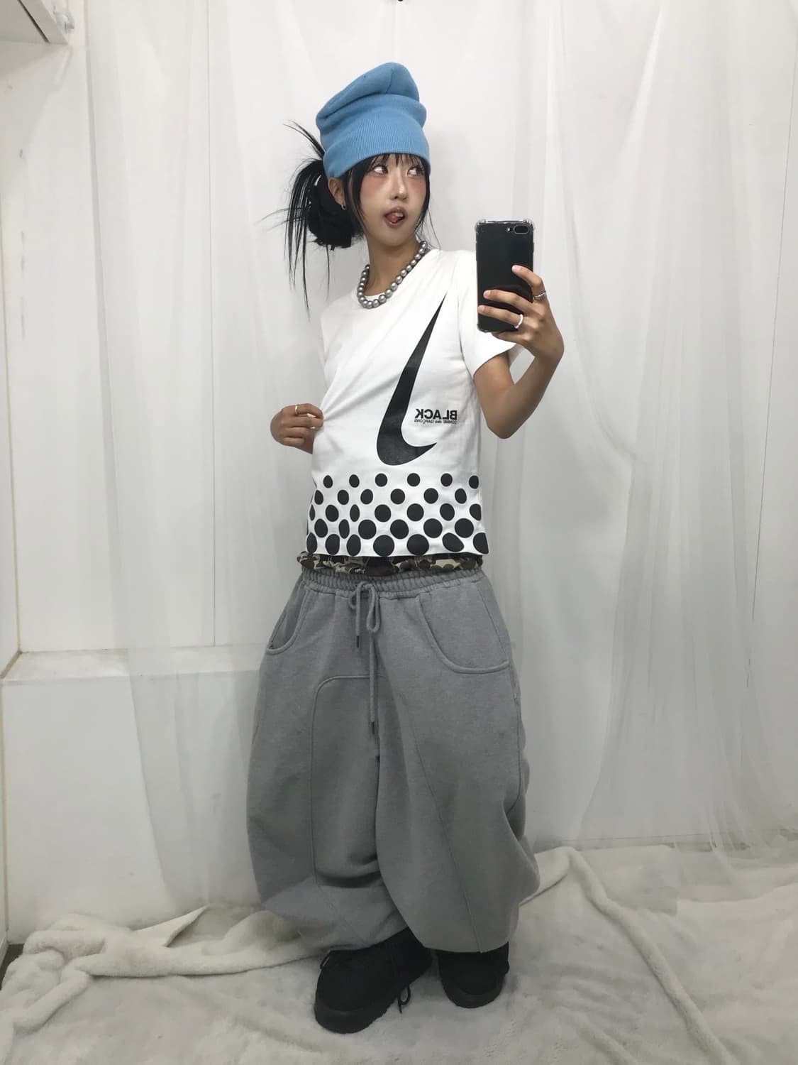 🖤 꼼데가르송 X 나이키 콜라보 도트 반팔 티셔츠 🖤 상품이미지2