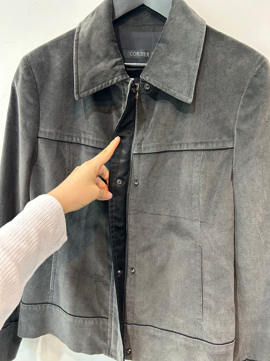 챠콜 벨벳 자켓 상품이미지5