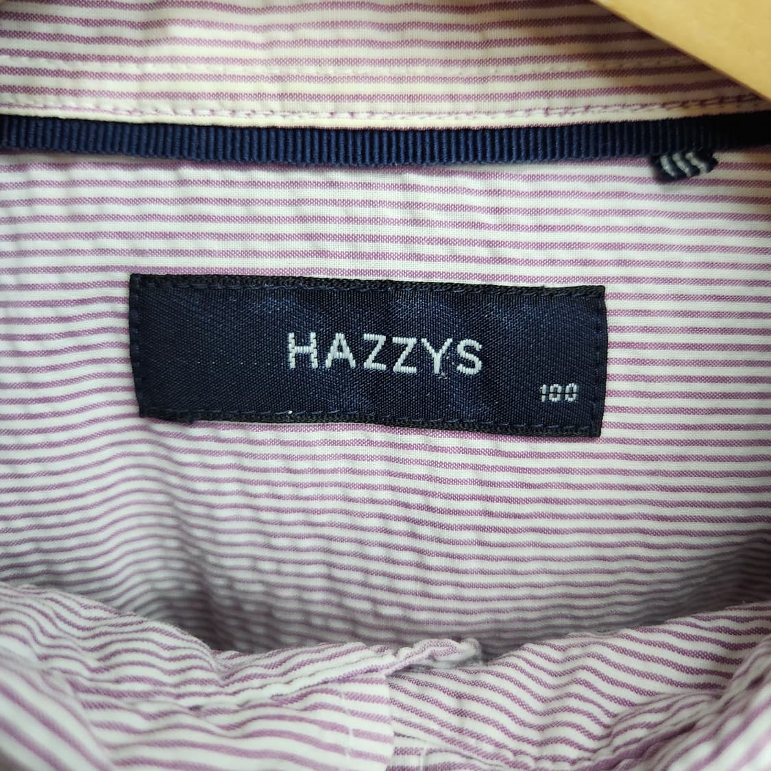 헤지스 로고 시어서커 반팔셔츠 100(M~L) 상품이미지5