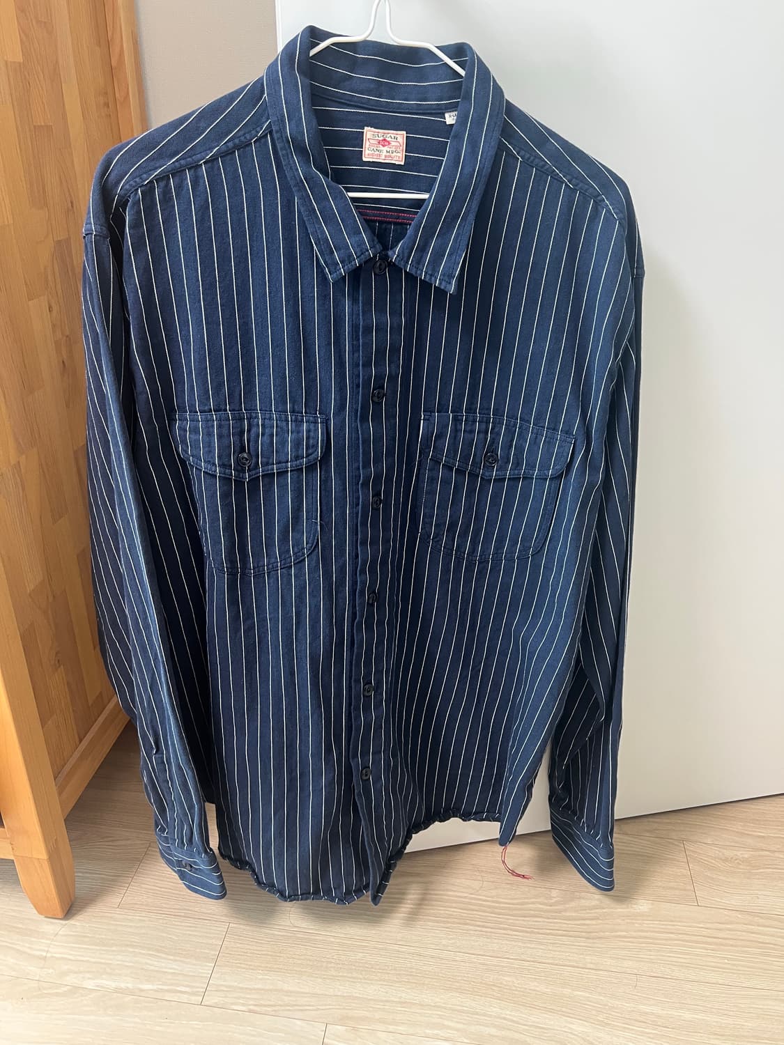 슈가케인 스트라이프 워크셔츠 XL 상품이미지1