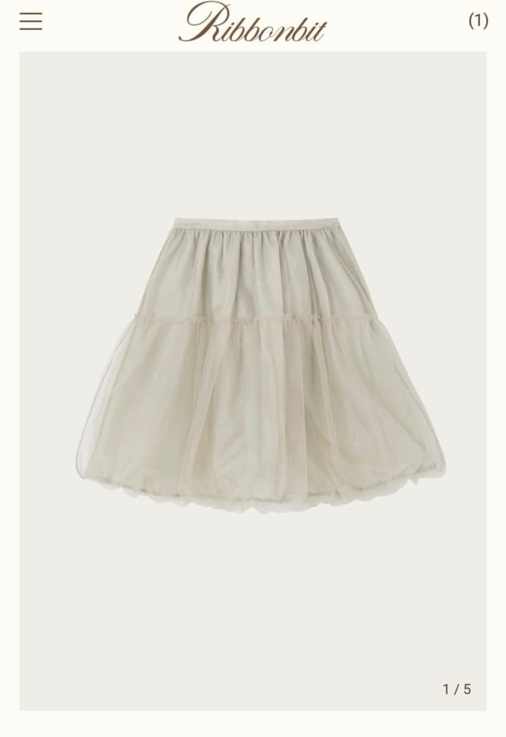 리본빛 캐리 쉬어 스커트 s 상품이미지1