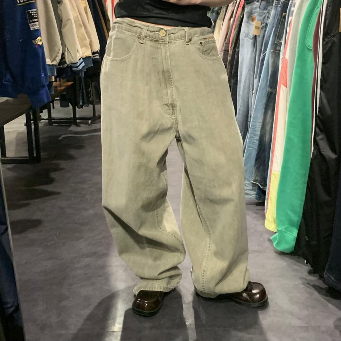 [IM] vtg 라이트 워싱 힙합 데님 팬츠 상품이미지2