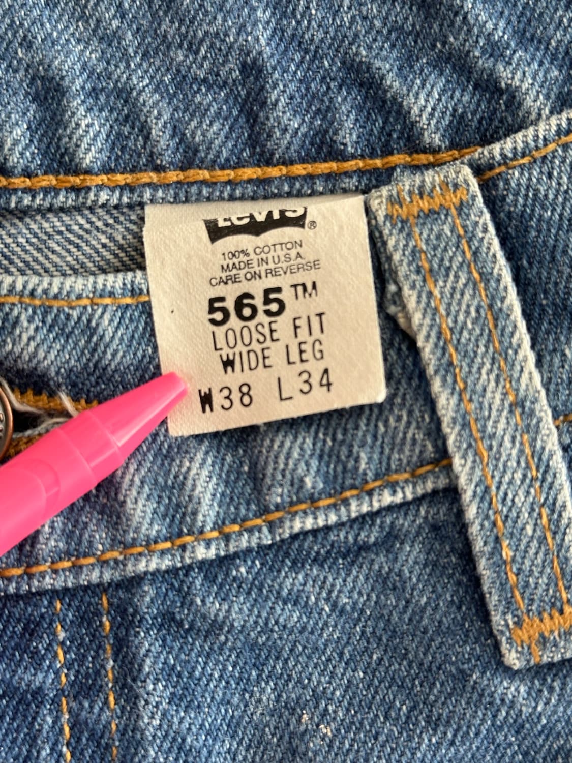 빈티지 리바이스 565 루즈핏 와이드 렉 38 x 34 상품이미지7