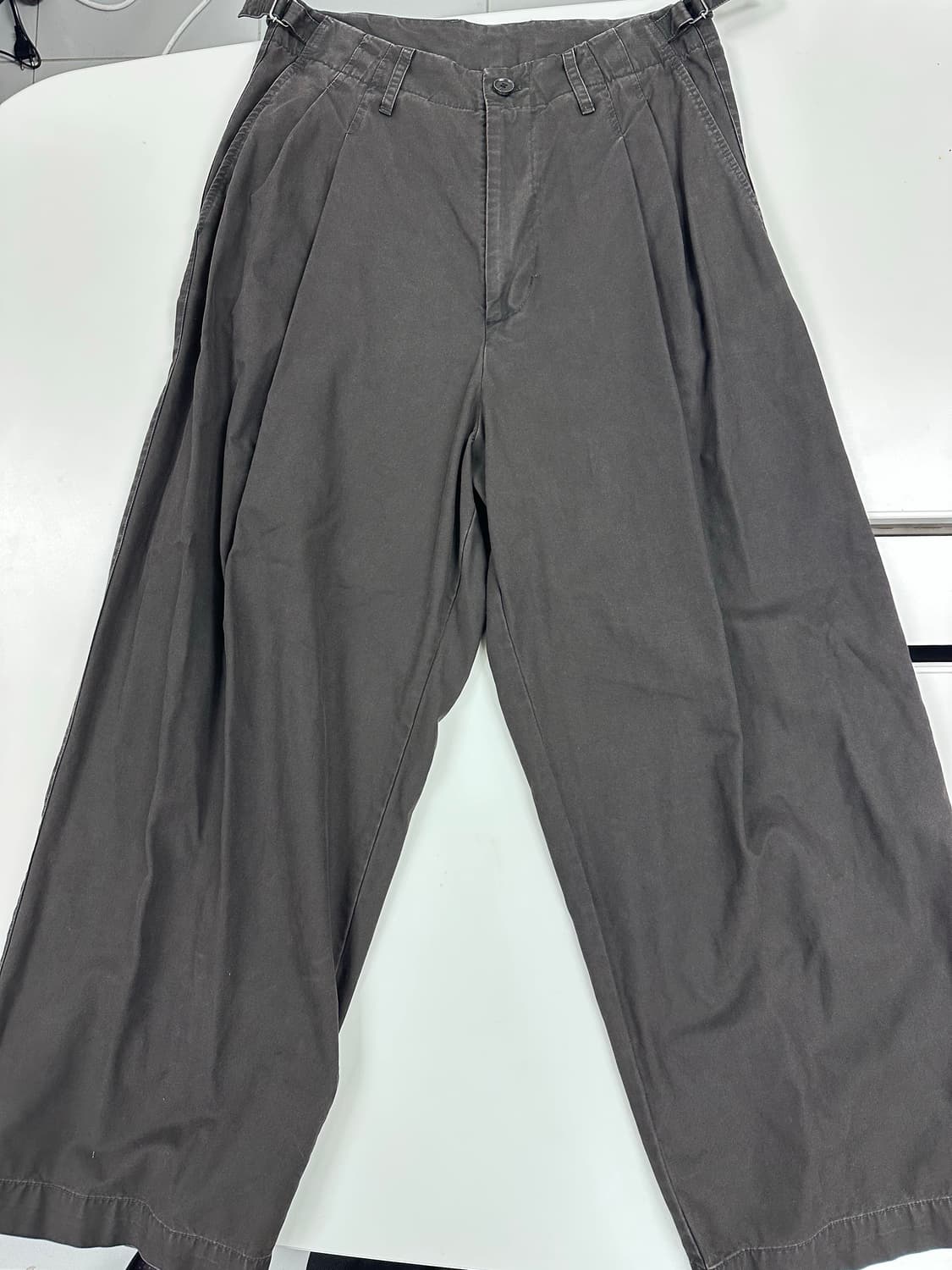 [3] 해칭룸 와이드 trousers dyed purple brown 상품이미지2