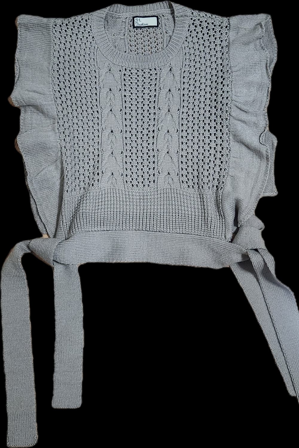 베이지 브라운 니트 조끼 베스트 상품이미지1