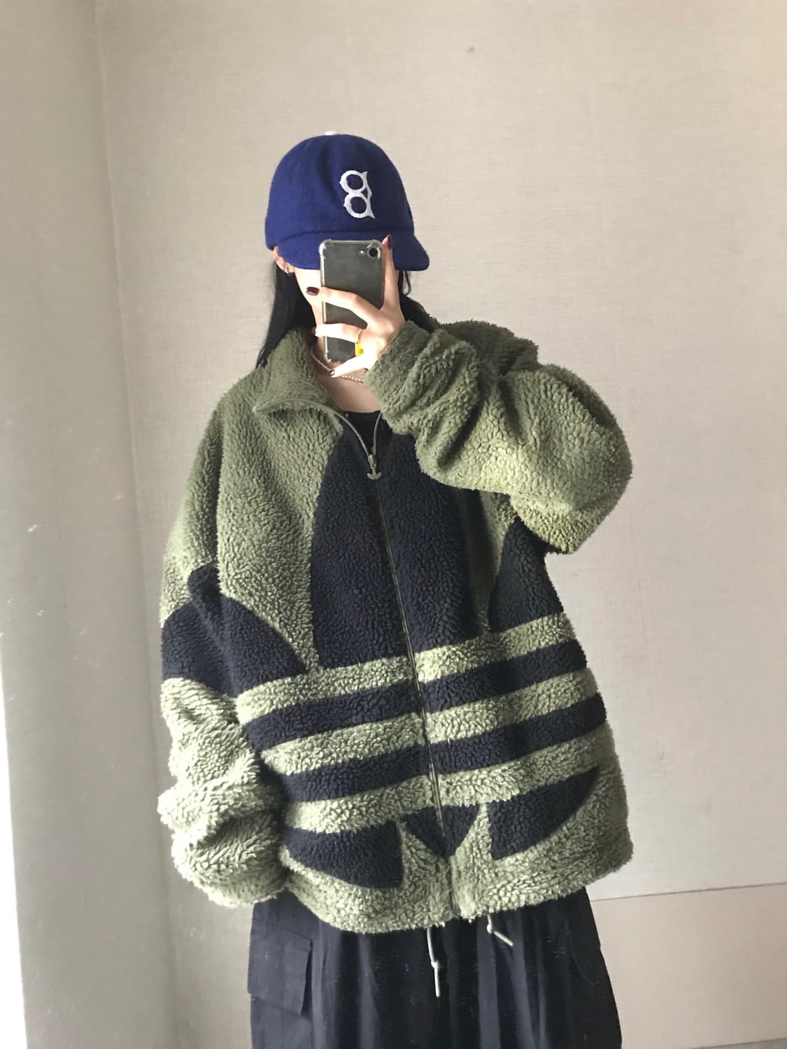 아디다스 카키 빅파이어버드 후리스 상품이미지5