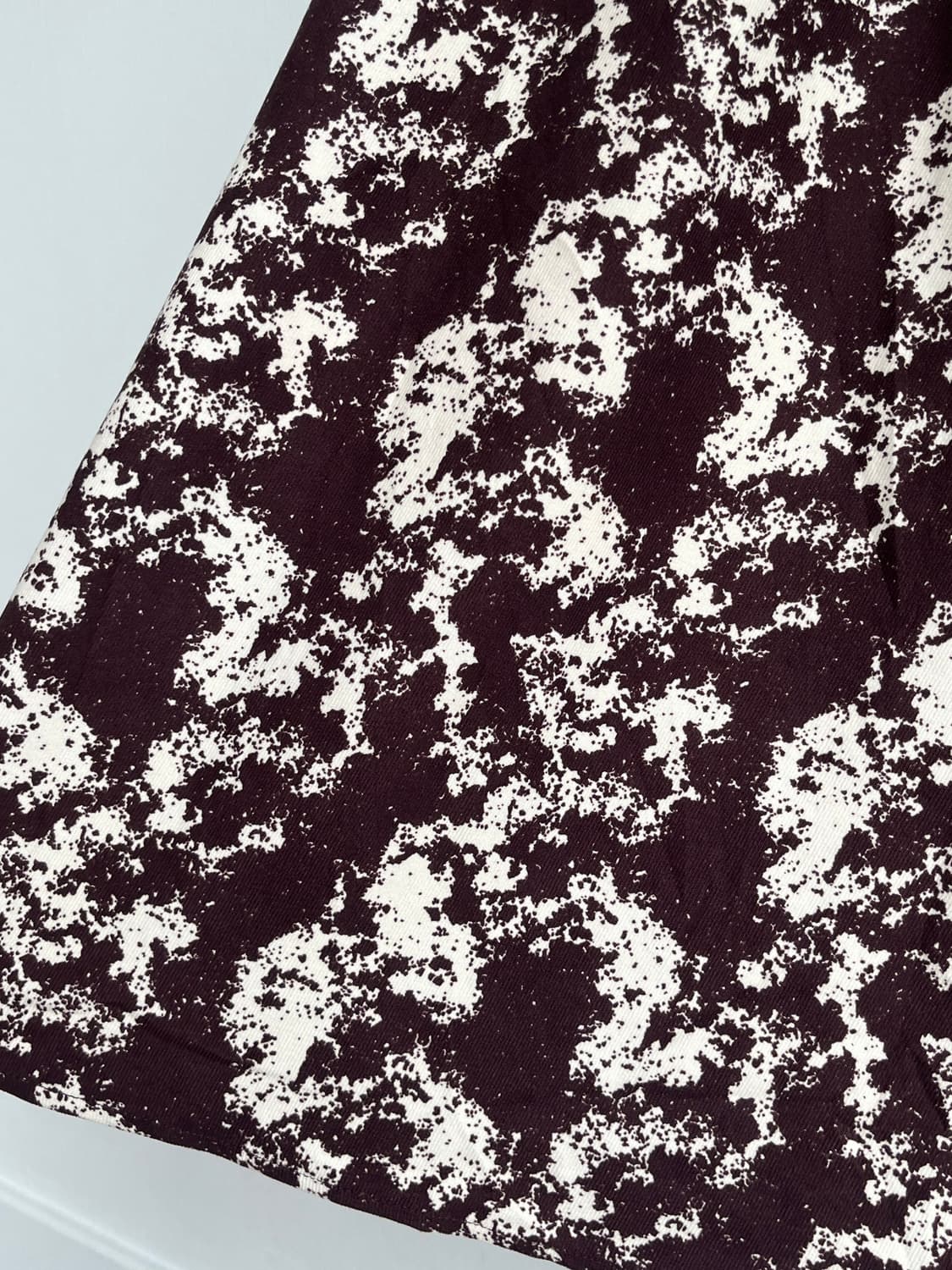 브라운 마블 패턴 롱 스커트 상품이미지3