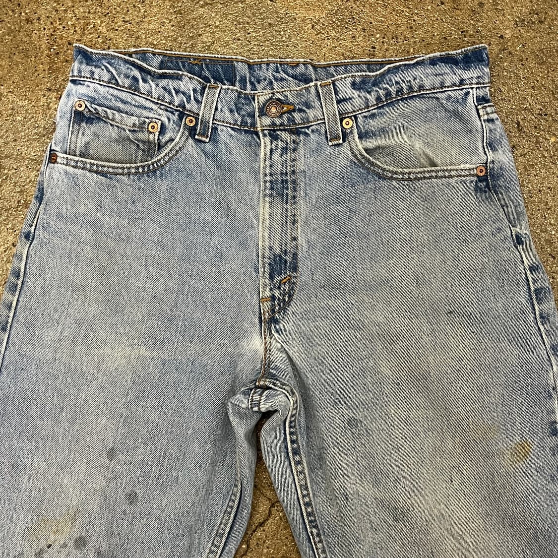 미국 빈티지 리바이스 550 연청바지 워싱 데님 팬츠 상품이미지5