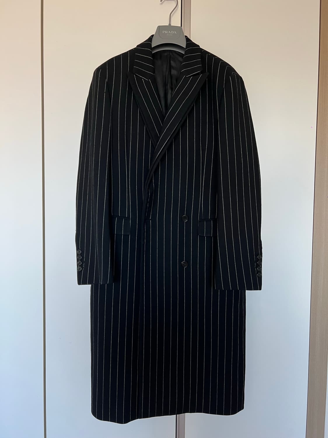 매장가 200만 준지 더블 스트라이프 레이어드 코트 상품이미지1