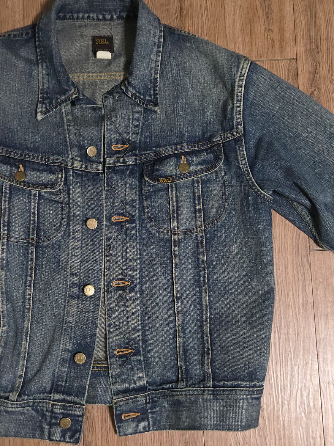 M) 더블알엘 rrl lot271  데님 트러커 자켓 상품이미지5