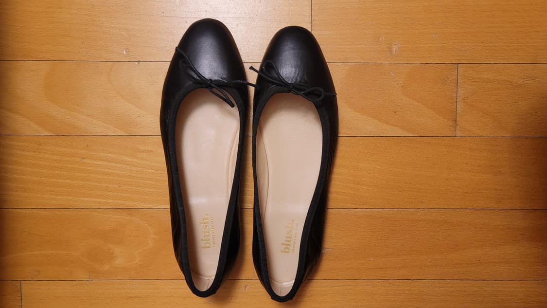 이태리 블러쉬(Blush) 무광 플랫 슈즈 Black (250,EU39) 상품이미지6