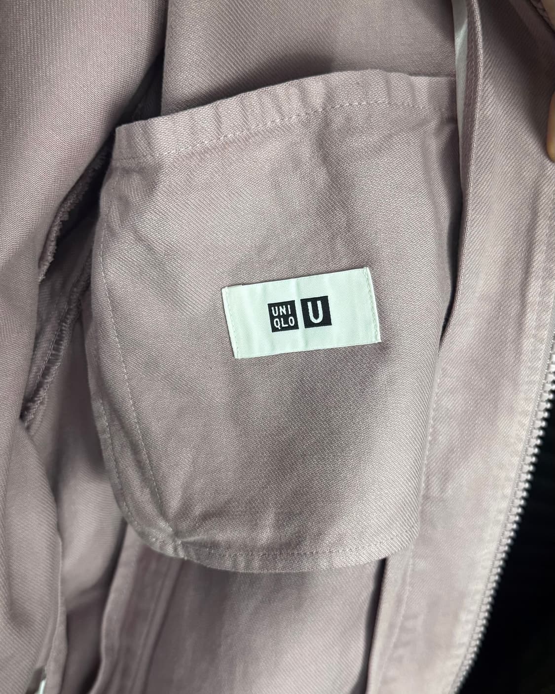 유니클로U 르메르 콜라보 핑크 코튼 워크 봄버 자켓 블루종 M 95 비죠 상품이미지8