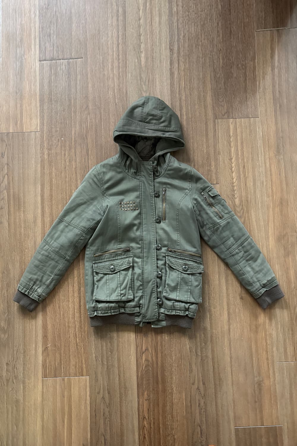 Studded Hooded Field Jacket 상품이미지4