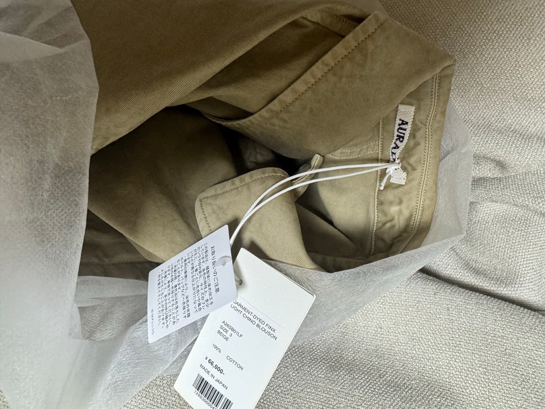 26ss 오라리 가먼트다잉 치노 블루종  상품이미지3