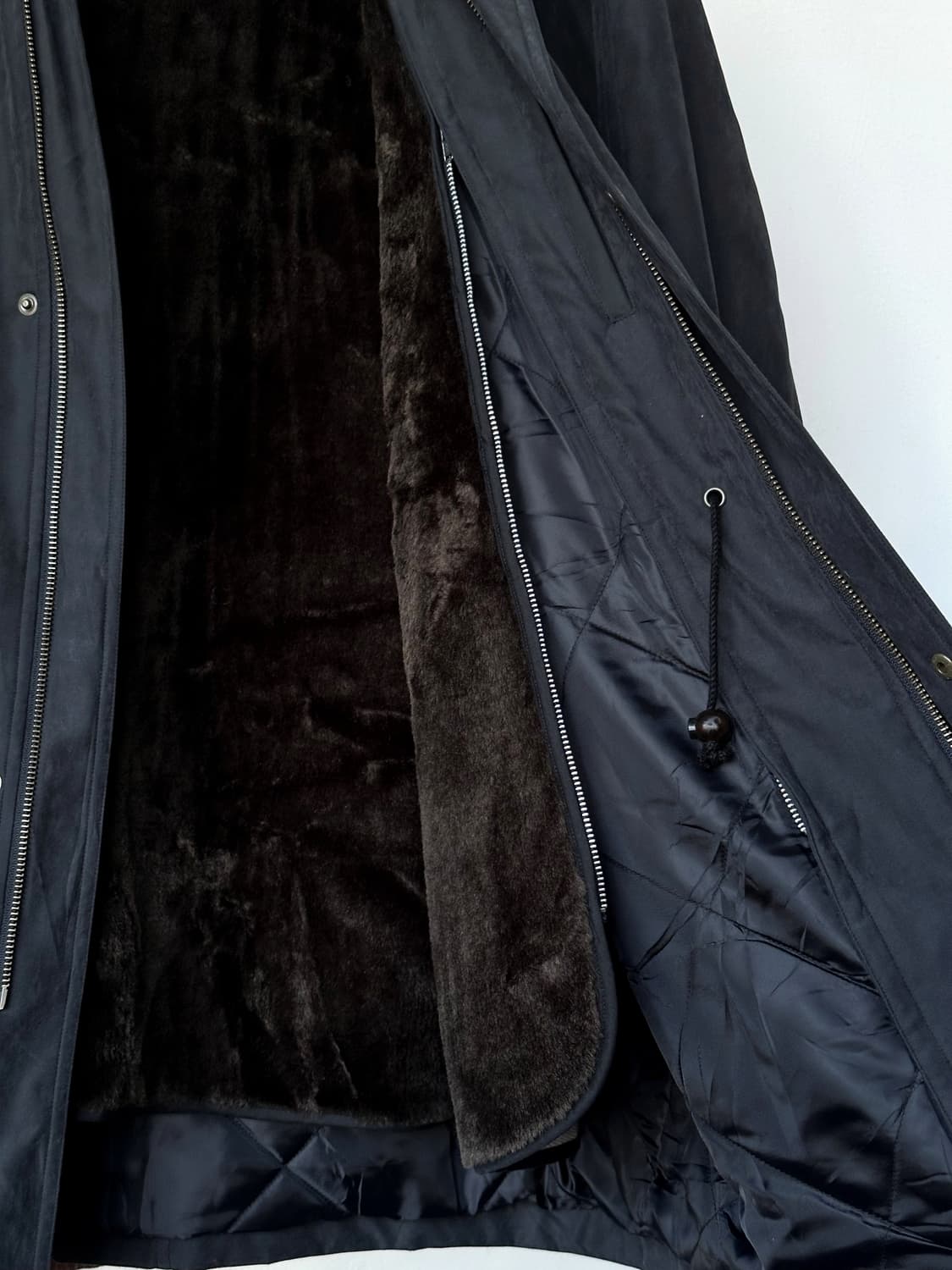 2way fake fur liner design mil over coat 상품이미지4