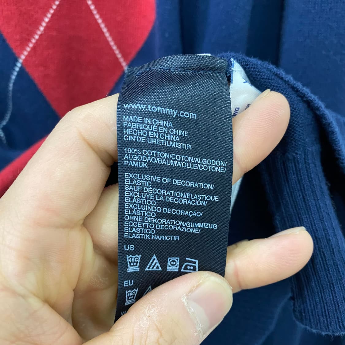 타미 브이넥 패턴 니트(M) 상품이미지4