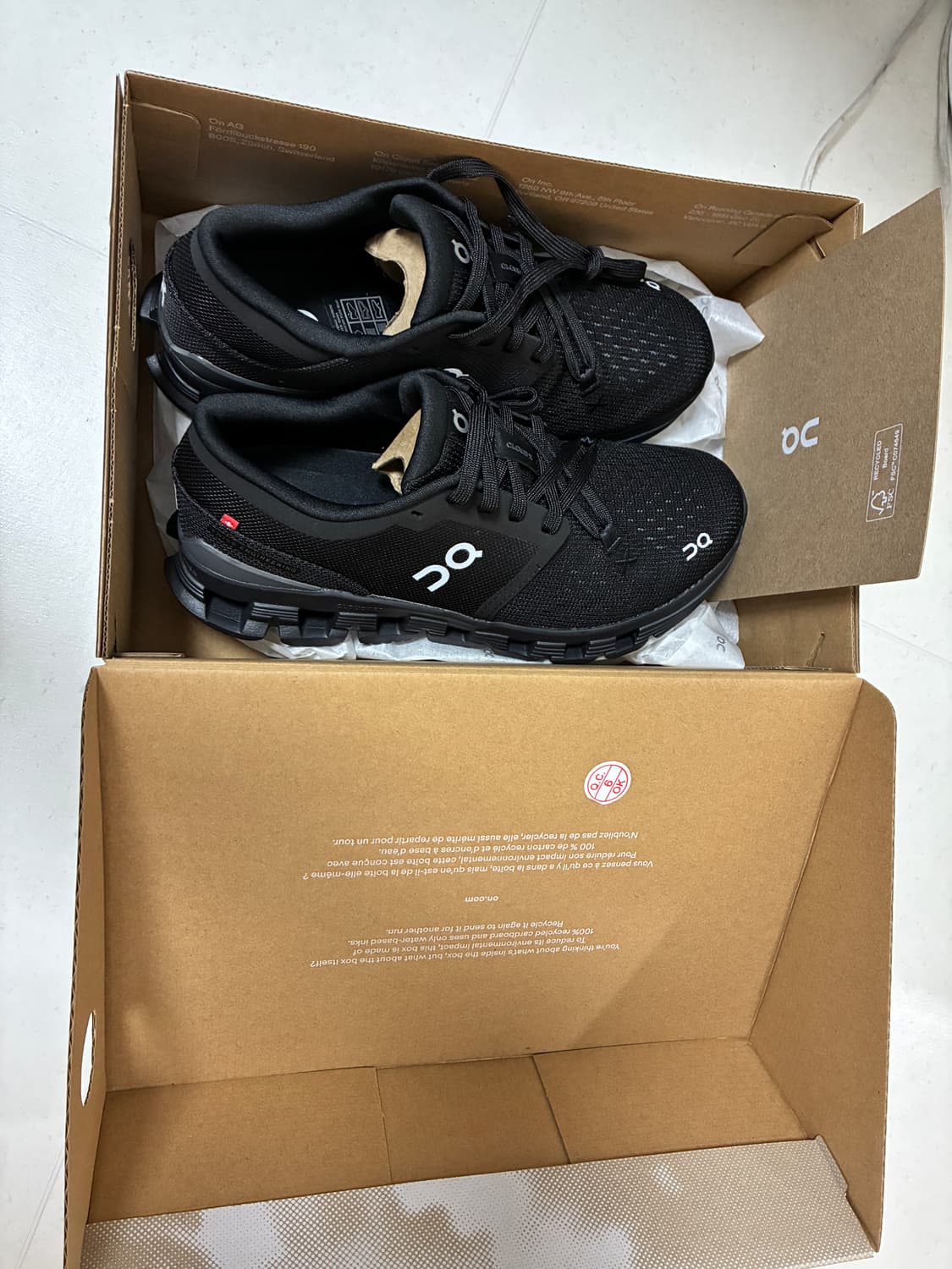 온러닝 x4 올블랙 240 상품이미지1