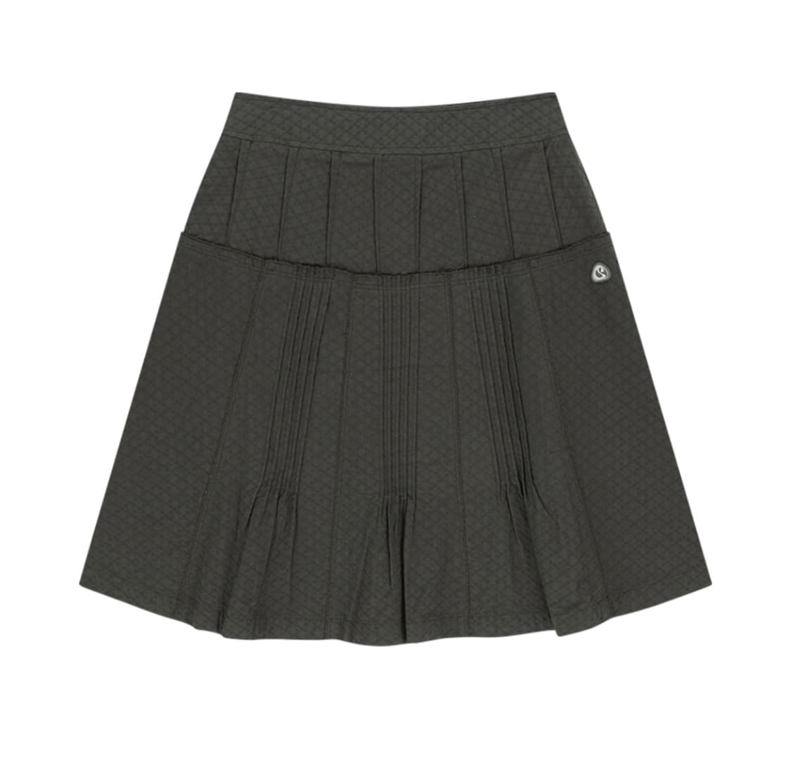 코이세이오 플라워 핀턱 스커트 차콜 상품이미지1