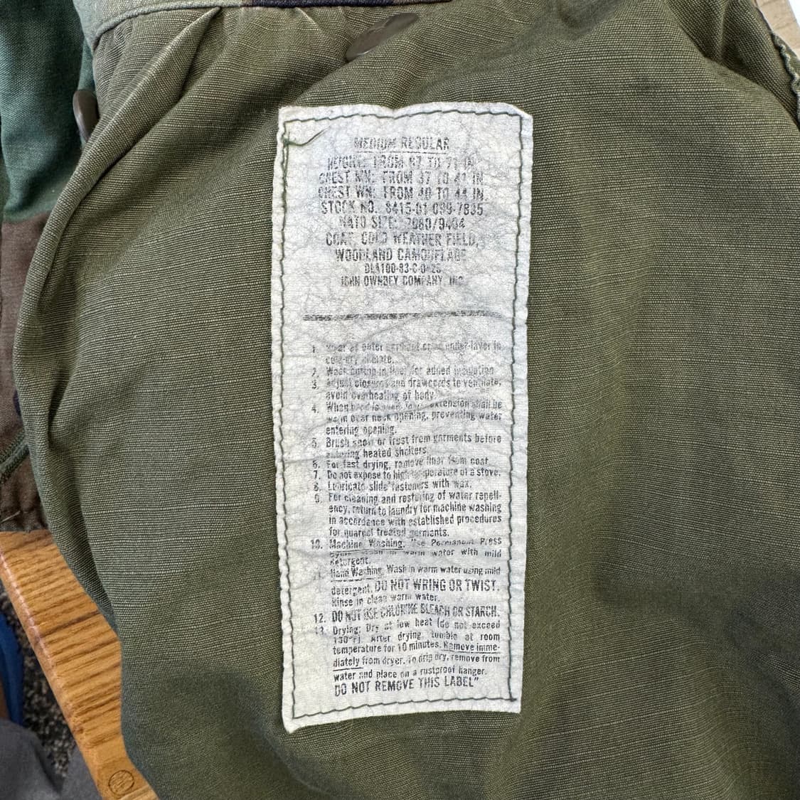 US Army 미군 M65 필드 자켓 (L)   상품이미지8