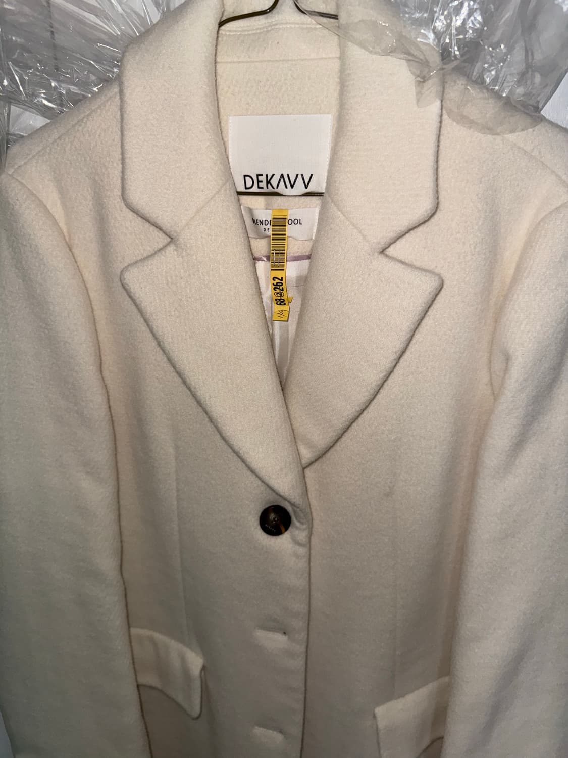 데카브 싱글 코트 아이보리 상품이미지2