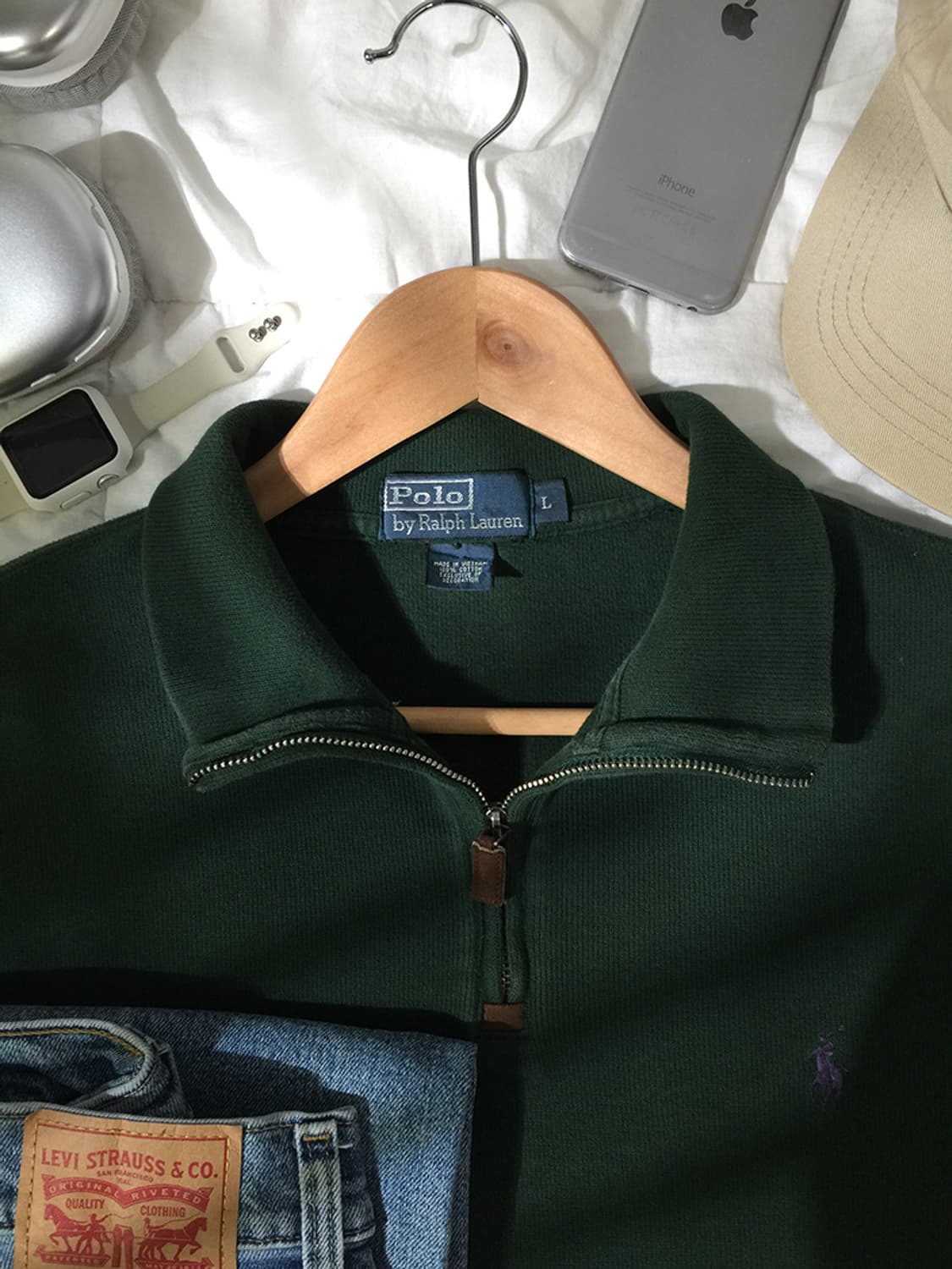 (MAN) 폴로랄프로렌 스웻 반집업 L 상품이미지2