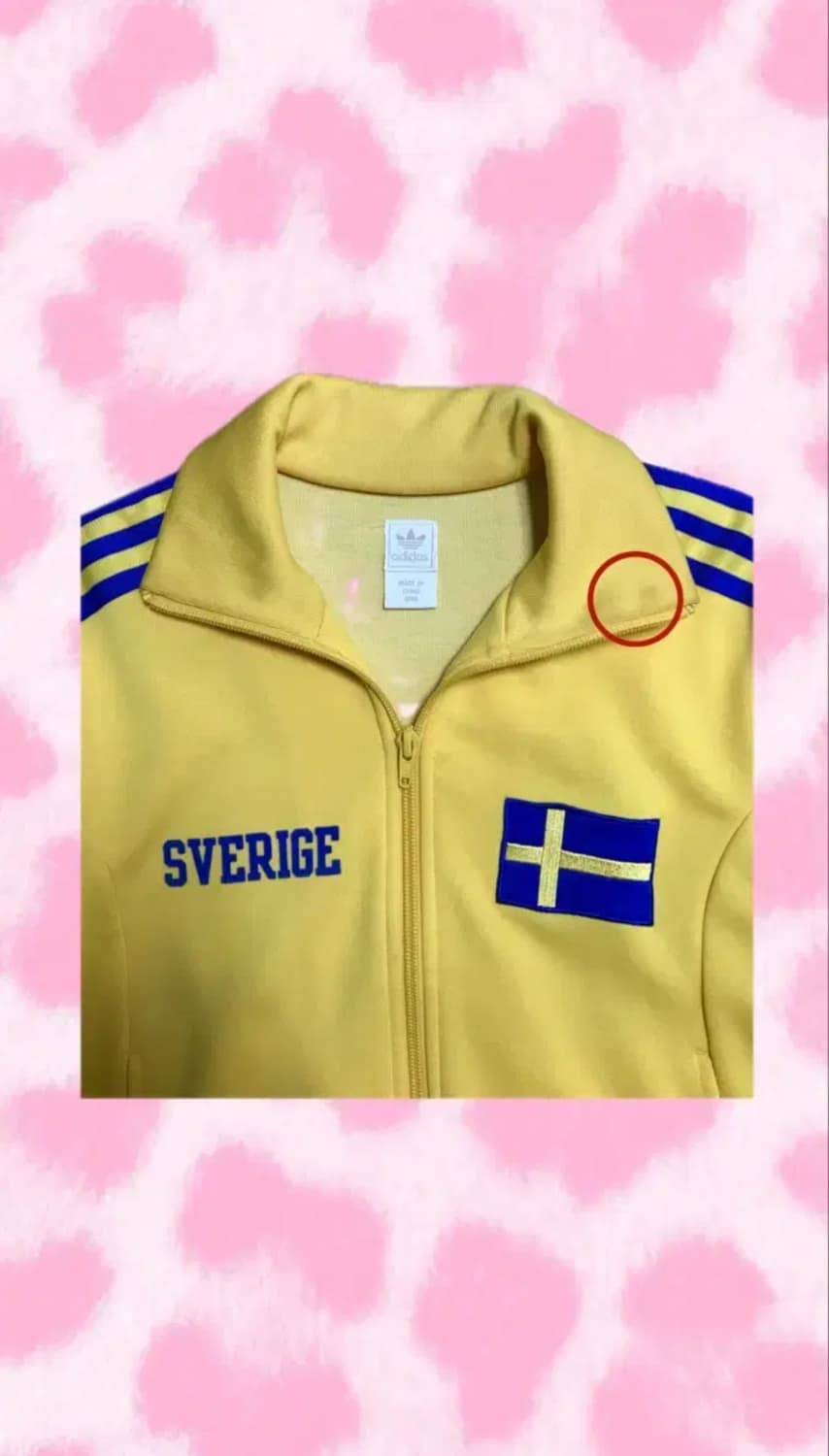 정품 아디다스 스웨덴 트랙탑 옐로우 져지 저지 상품이미지2