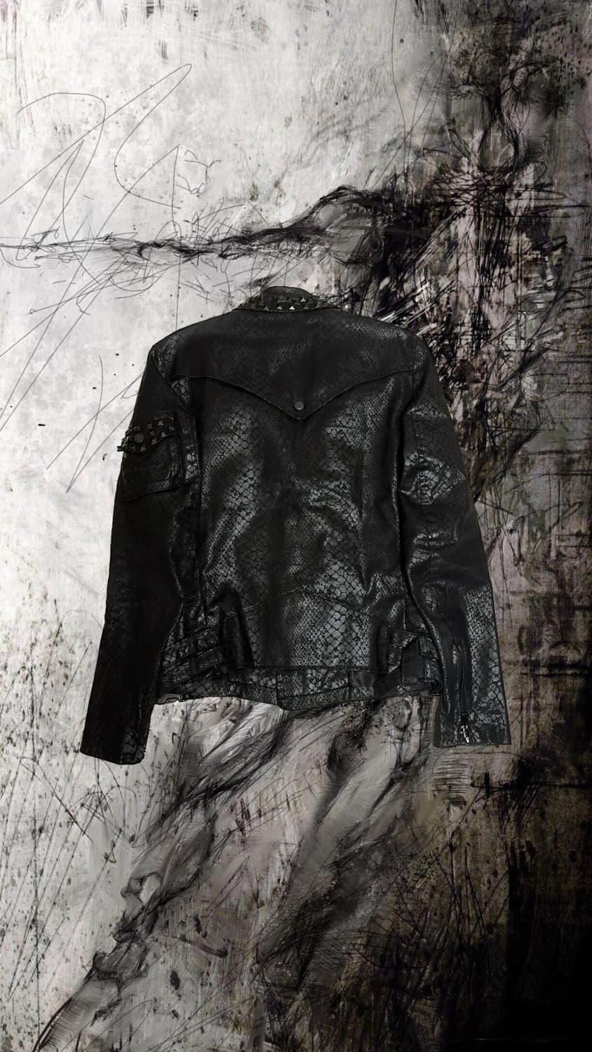 By The R Stud Snakeskin Jacket 상품이미지2