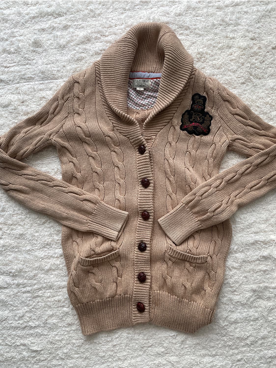 폴로진스 숄카라 우먼스 케이블 가디건 상품이미지2