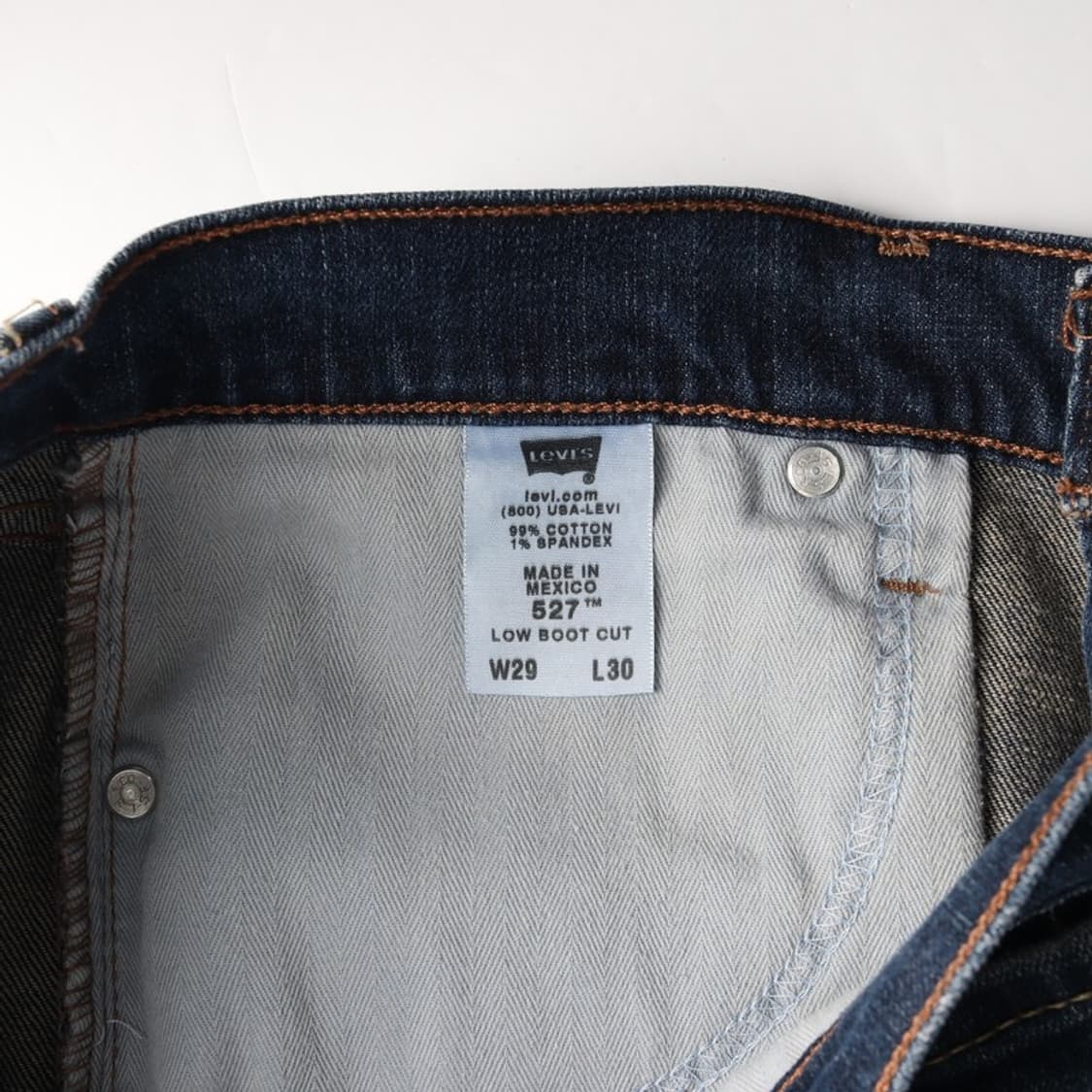 리바이스 527 로우라이즈 빈티지 슬림 부츠컷 데님 29 상품이미지6