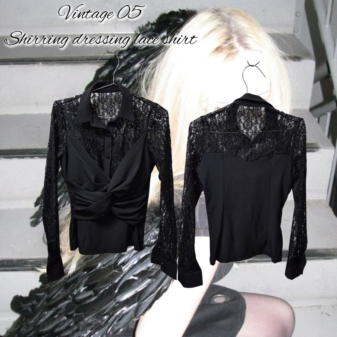 Vintage 05 Shirring dressing lace shirt 상품이미지1