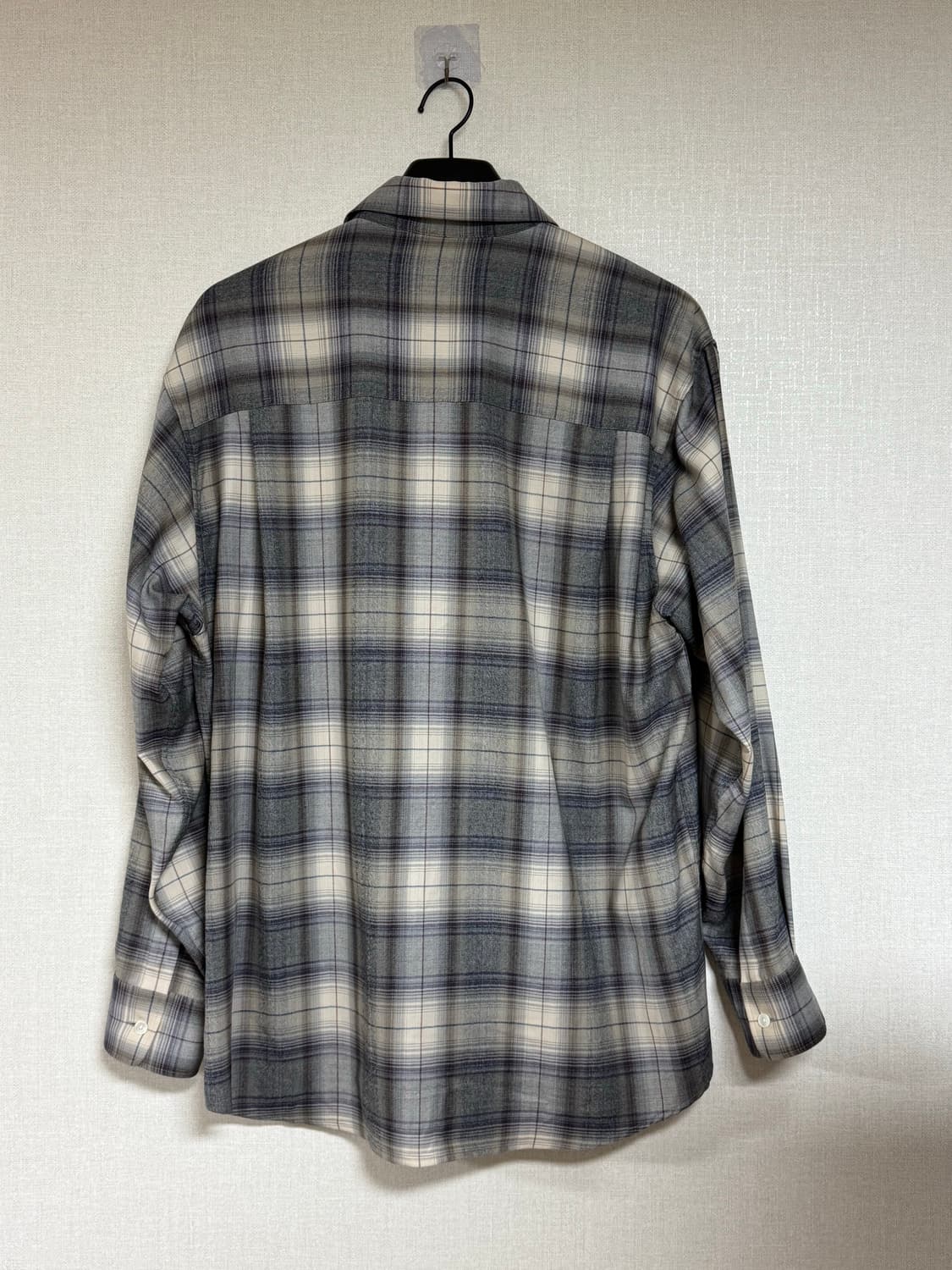 오라리 23AW 체크셔츠 그레이 4 상품이미지2
